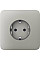 Передняя панель для встроенной розетки Ajax SoloCover for Outlet Basic, oyster