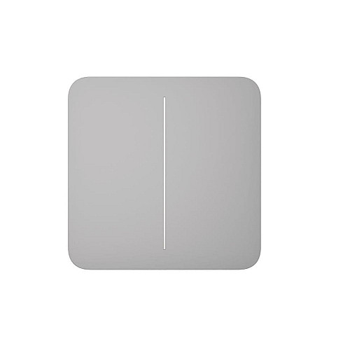 Кнопка для двухклавишного выключателя Ajax SoloButton 2-gang for LightSwitch, Jeweler, беспроводной, fog