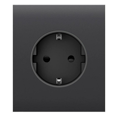 Центральна панель для вбудованої розетки Ajax CenterCover for Outlet Basic, graphite
