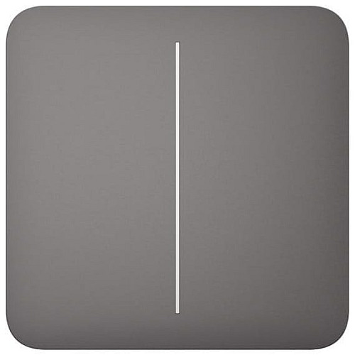 Кнопка для двухклавишного выключателя Ajax SoloButton 2-gang for LightSwitch, Jeweler, беспроводной, grey