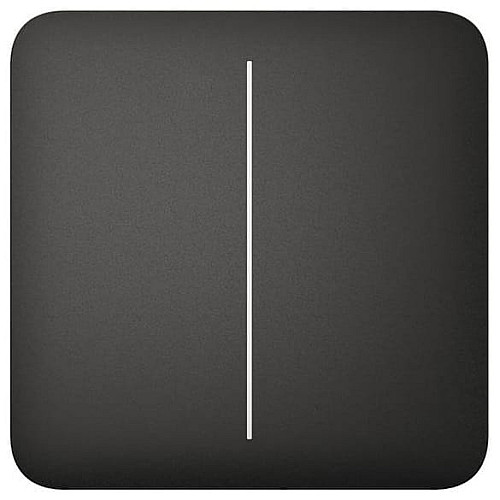 Кнопка для двухклавишного выключателя Ajax SoloButton 2-gang for LightSwitch, Jeweler, беспроводной, черный