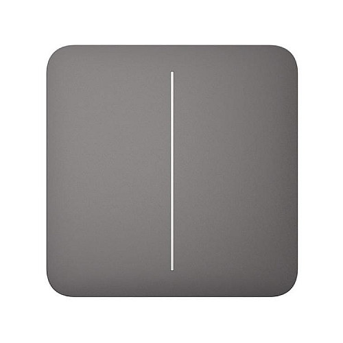 Кнопка для двухклавишного выключателя Ajax SoloButton 2-gang for LightSwitch, Jeweler, беспроводной, grey