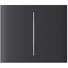 Кнопка центральна для двоклавішного вертикального вимикача Ajax CenterButton Vertical 2-gang for LightSwitch, Jeweler, бездротовий, graphite