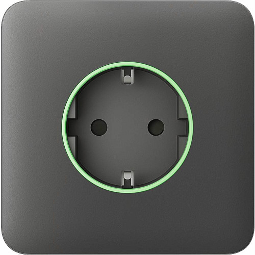 Передня панель для вбудованої розетки Ajax SoloCover for Outlet smart, Jeweler, бездротової, grey