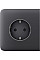 Бічна панель для вбудованої розетки Ajax SideCover for Outlet Basic, graphite