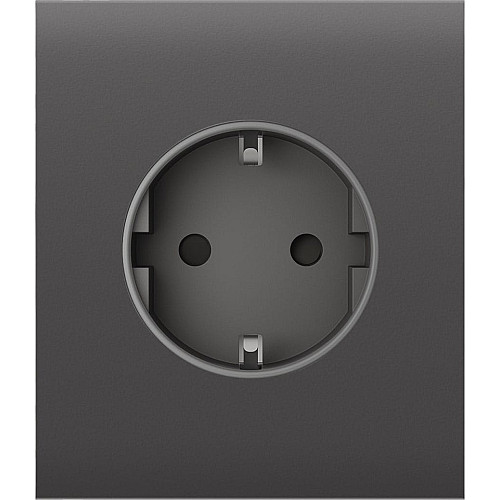 Центральна панель для вбудованої розетки Ajax CenterCover for Outlet Basic, grey