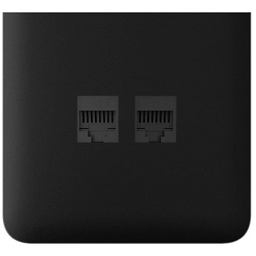 Бічна панель для вбудованої інтернет-розетки Ajax SideCover LAN Vertical чорна (126220.319.BL)