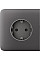 Бічна панель для вбудованої розетки Ajax SideCover for Outlet Basic, grey