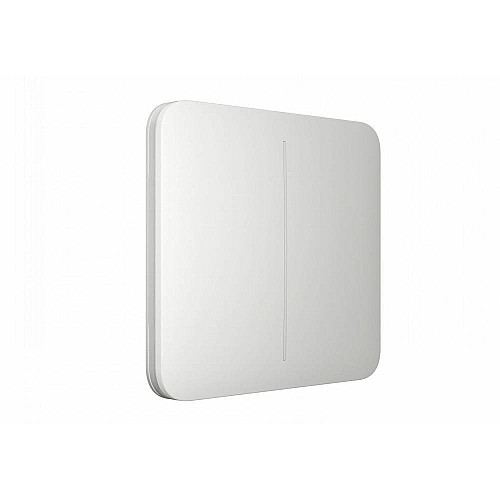 Кнопка для двухклавишного выключателя Ajax SoloButton 2-gang for LightSwitch, Jeweler, беспроводной, белый