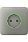 Передняя панель для встроенной розетки Ajax SoloCover for Outlet smart, Jeweler, беспроводной, olive