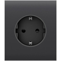 Центральна панель для вбудованої розетки Ajax CenterCover for Outlet Basic, graphite