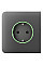 Бічна панель для вбудованої розетки Ajax SideCover for Outlet smart, Jeweler, бездротова, grey