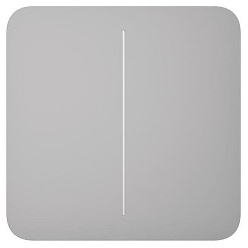 Кнопка для двухклавишного выключателя Ajax SoloButton 2-gang for LightSwitch, Jeweler, беспроводной, fog