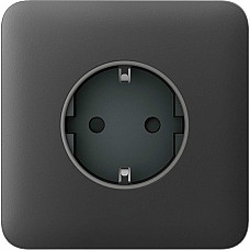Передня панель для вбудованої розетки Ajax SoloCover for Outlet Basic, graphite