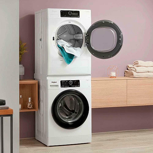 Комплект монтажний Whirlpool для з'єднання пральної машини з сушильною машиною, 45-60см, білий