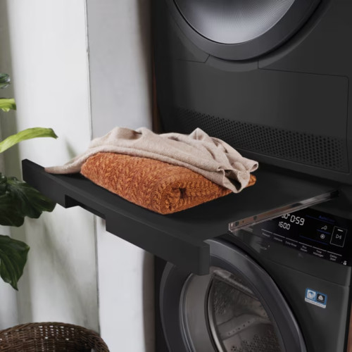 Комплект монтажний Electrolux для з'єднання пральної машини з сушильною машиною, висувна полиця, сріблястий темний