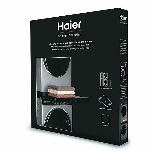 Комплект монтажный Haier для соединения стиральной машины с сушильной машиной, 47-60см, черный