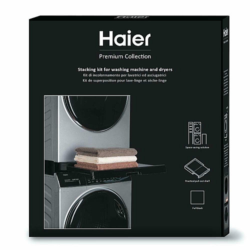 Комплект монтажный Haier для соединения стиральной машины с сушильной машиной, 47-60см, черный