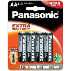 Батарейка Panasonic Extra Heavy Duty вугільно-цинкова AA(R6) блістер, 4 шт.
