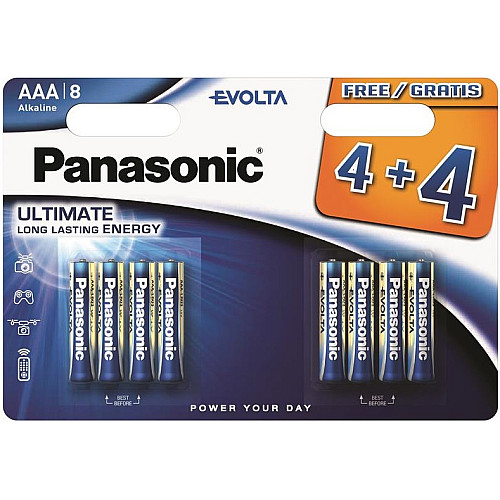 Батарейка Panasonic Evolta лужна AAA блістер, 8 шт.
