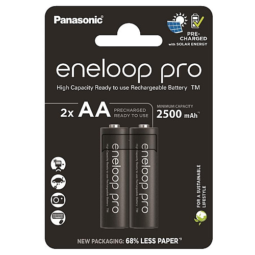 Акумулятор Panasonic Eneloop NI-MH  Pro AA 2500 мАг, 2 шт.