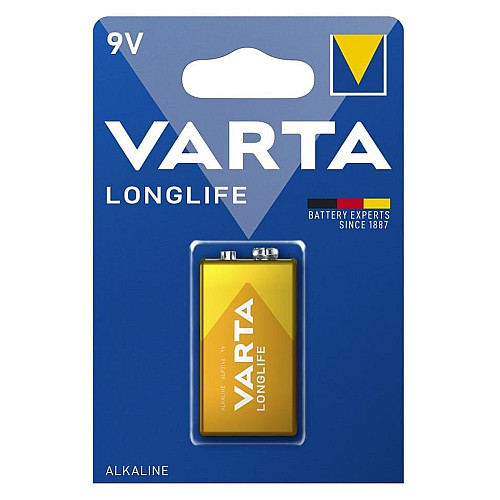 Батарейка Varta Longlife щелочная 6LR61(6LF22, MN1604, MX1604,Крона) блистер, 1 шт