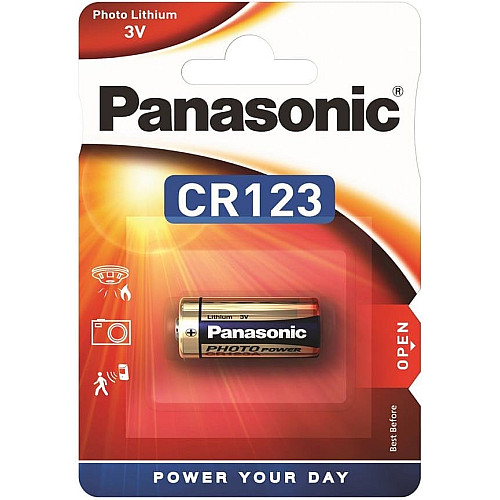 Батарейка Panasonic літієва CR123 блістер, 1 шт.