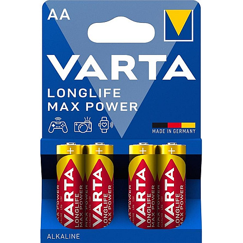 Батарейка Varta Longlife Max Power AA  блістер, 4 шт