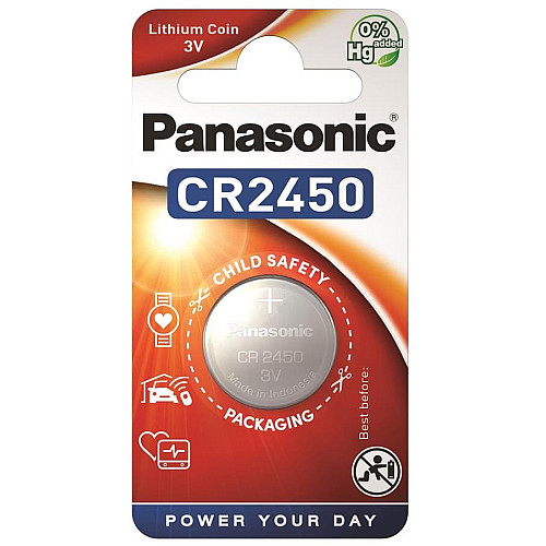 Батарейка Panasonic літієва CR2450 блістер, 1 шт.