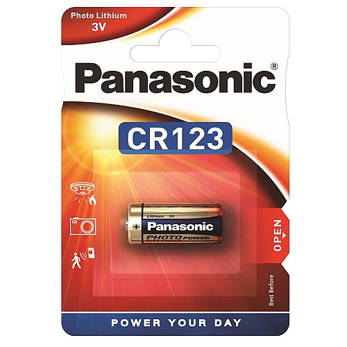 Батарейка Panasonic літієва CR123 блістер, 1 шт.