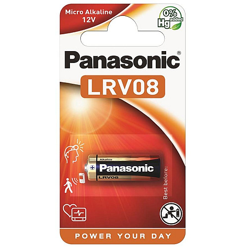 Батарейка Panasonic щелочная LRV08(A23, MN21, V23) блистер, 1 шт.