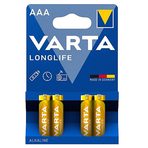 Батарейка Varta Longlife щелочная AAA блистер, 4 шт