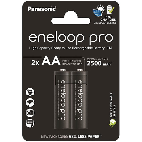 Акумулятор Panasonic Eneloop NI-MH  Pro AA 2500 мАг, 2 шт.