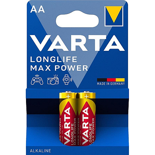 Батарейка Varta Longlife Max Power лужна AA блістер, 2 шт