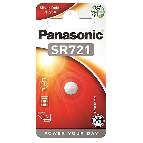 Батарейка Panasonic серебряно-цинковая SR721(361, V361, D361) блистер, 1 шт.