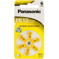 Батарейка Panasonic повітряно-цинкова PR230(10A, AC230E/EZ, ZA10, PR10, DA10) блістер, 6 шт.