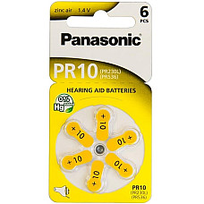 Батарейка Panasonic повітряно-цинкова PR230(10A, AC230E/EZ, ZA10, PR10, DA10) блістер, 6 шт.