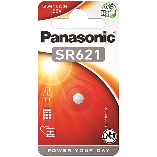 Батарейка Panasonic срібло-цинкова SR621(364, V364, D364) блістер, 1 шт.