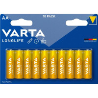 Батарейка Varta Longlife щелочная AA блистер, 10 шт