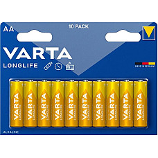 Батарейка Varta Longlife лужна AA блістер, 10 шт