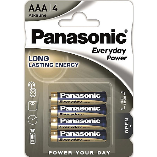 Батарейка Panasonic EVERYDAY POWER щелочная AAА блистер, 4 шт.