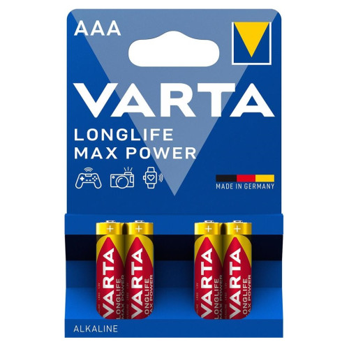 Батарейка Varta Longlife Max Power лужна AAA блістер, 4 шт