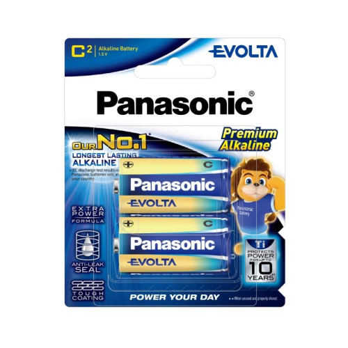 Батарейка Panasonic Evolta лужна C(LR14) блістер, 2 шт.