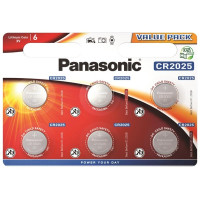 Батарейка Panasonic литиевая CR2025 блистер, 6 шт.