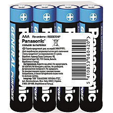 Батарейка Panasonic GENERAL PURPOSE вугільно-цинкова AAA(R3) плівка, 4 шт.