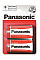 Батарейка Panasonic RED ZINC вугільно-цинкова D(R20) блістер, 2 шт.