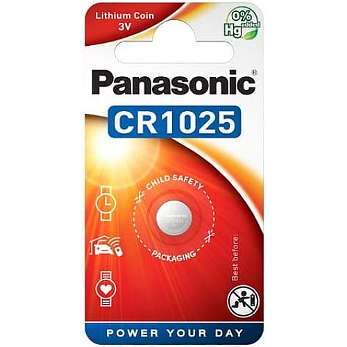 Батарейка Panasonic літієва CR1025 блістер, 1 шт.