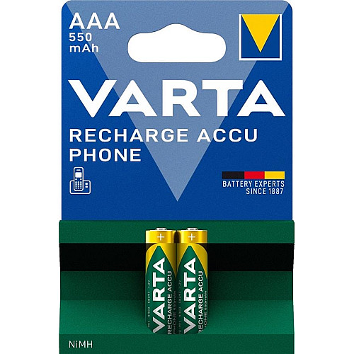 Акумулятор Varta NI-MH Phone  AAA 550 мА•г, 2шт