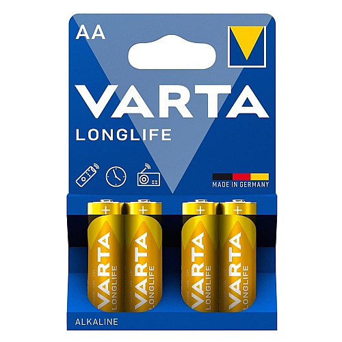 Батарейка Varta Longlife лужна AA блістер, 4 шт