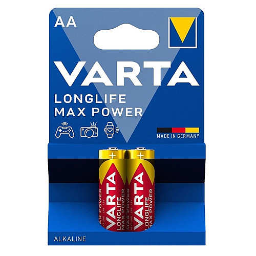 Батарейка Varta Longlife Max Power лужна AA блістер, 2 шт